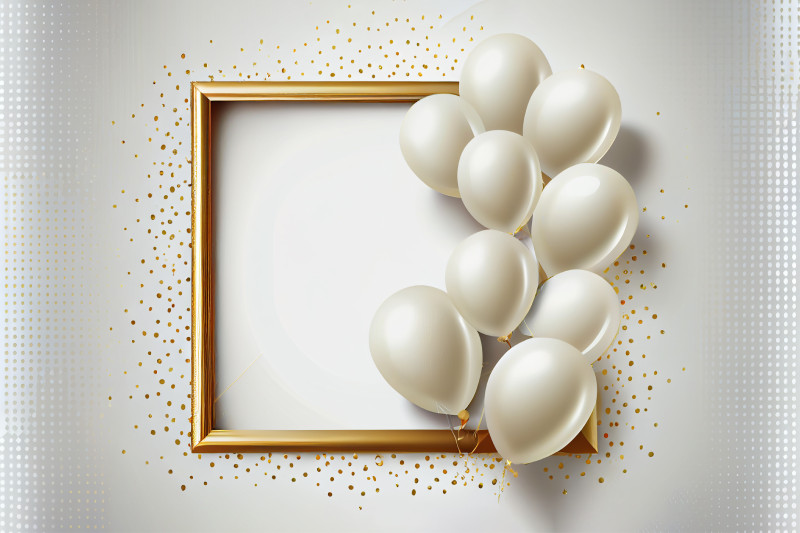 White and Gold Happy Birthday Card Background
