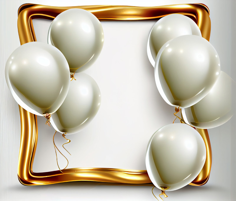 White and Gold Birthday Card Background