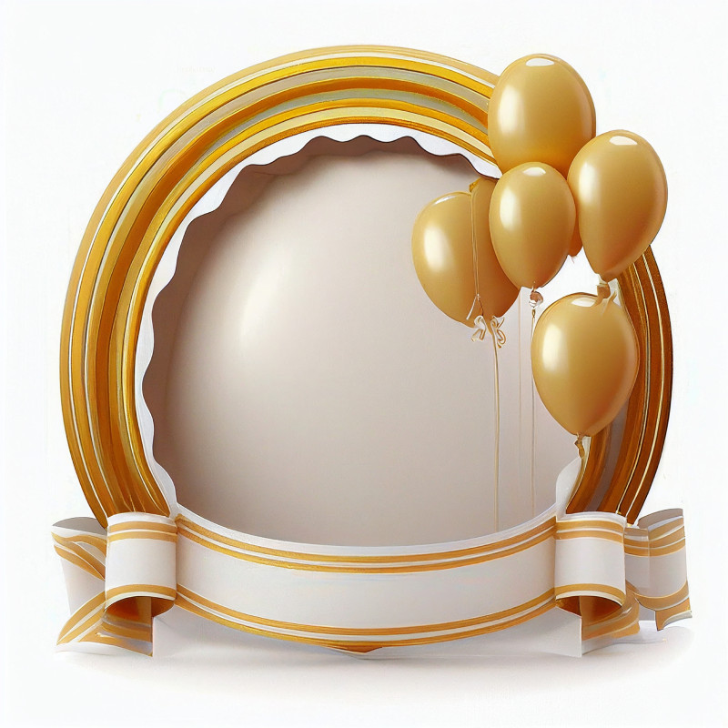 White and Gold Happy Birthday Card Background