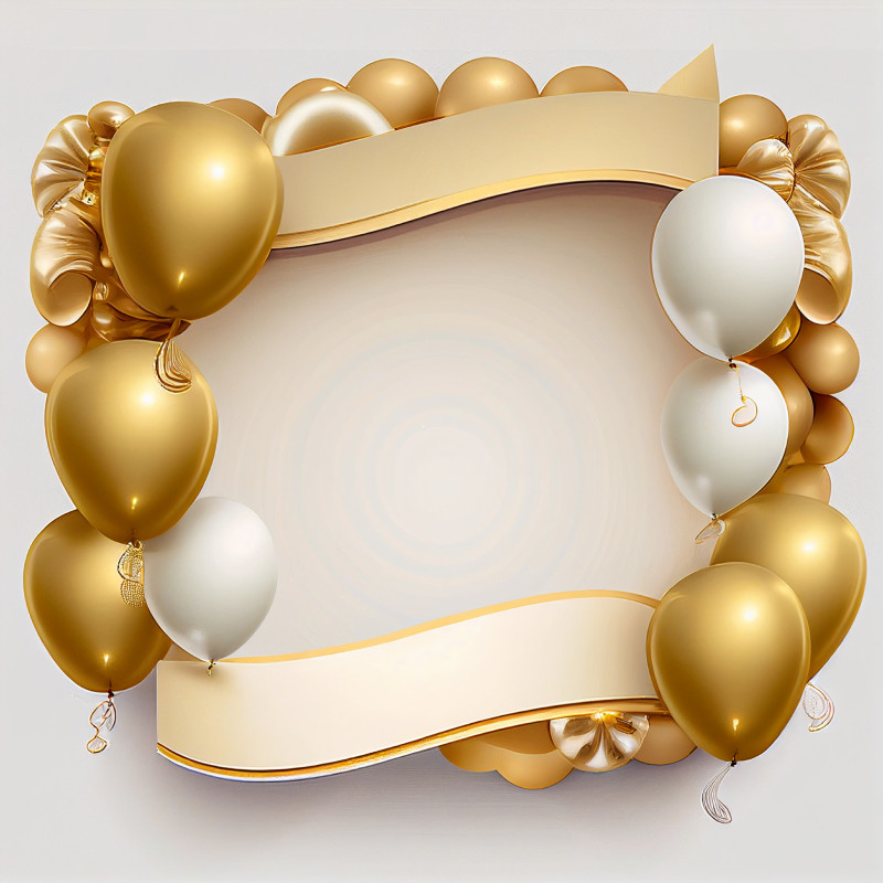 White and Gold Birthday Card Background Image
