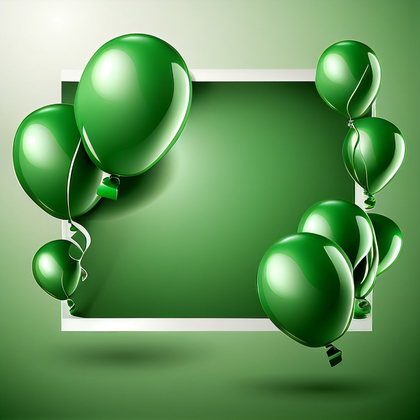 Green Happy Birthday Background Image