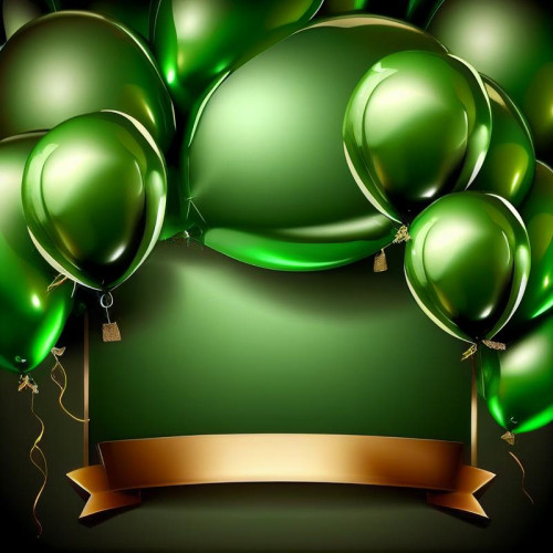 Green Birthday Card Background Image