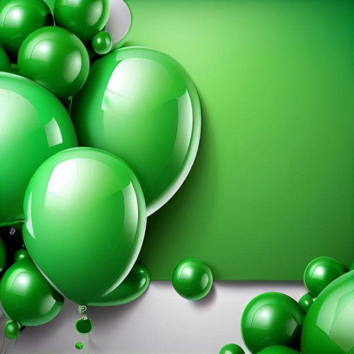 Green Happy Birthday Card Background