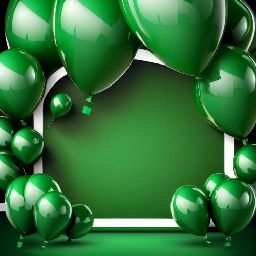 Green Birthday Background Image