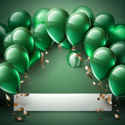 Green Happy Birthday Background Image