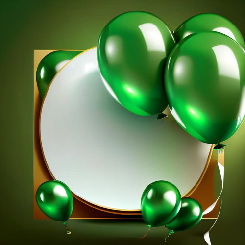 Green Happy Birthday Background