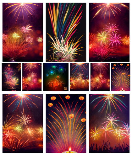 Sparkling Diwali: 13 Free Fireworks Backgrounds to Light Up Your Designs
