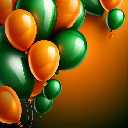 Orange and Green Birthday Card Background
