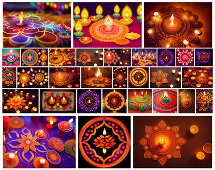 31 Captivating Diwali Diya Backgrounds with Rangoli Design: Where Tradition Meets Creativity