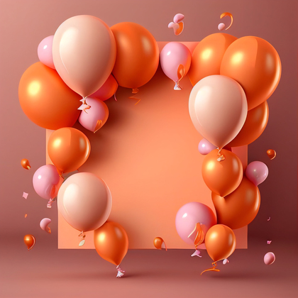 Pink and Orange Birthday Background Image