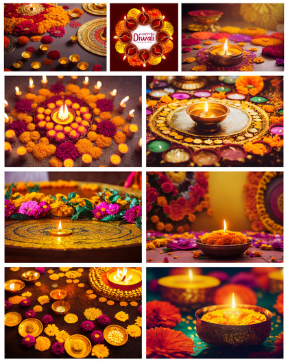 Festive Flora: Diwali Backgrounds with Flowers – Free Downloads