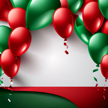 Red and Green Happy Birthday Background Image