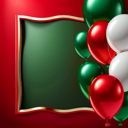 Red and Green Birthday Background