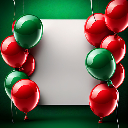 Red and Green Happy Birthday Background