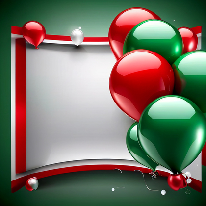 Red and Green Birthday Card Background