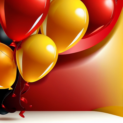 Red and Yellow Birthday Card Background