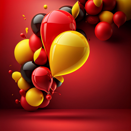 Red and Yellow Birthday Card Background Image