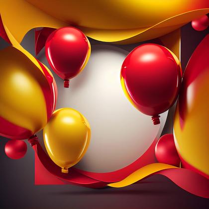 Free Download Red and Yellow Birthday Background Image