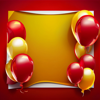 Red and Yellow Birthday Card Background