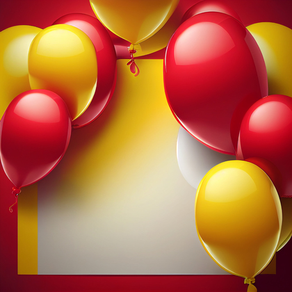 Red and Yellow Happy Birthday Background