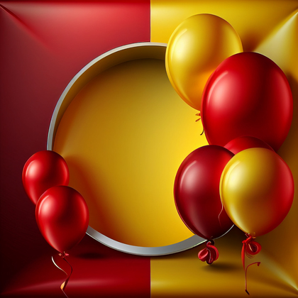 Red and Yellow Happy Birthday Background