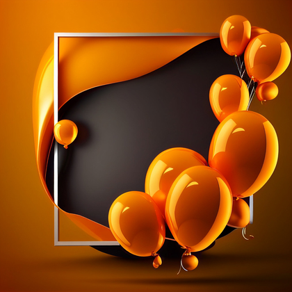 Orange Birthday Background Image
