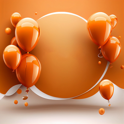 Orange Happy Birthday Card Background Image