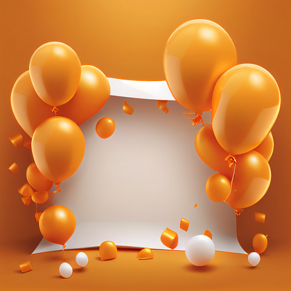 Orange Happy Birthday Background