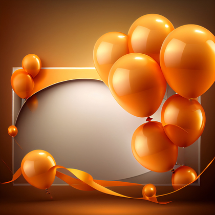Orange Birthday Background Image