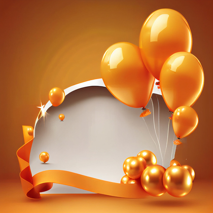 Orange Birthday Background