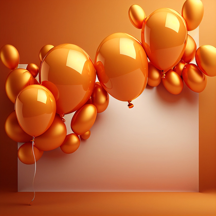 Orange Happy Birthday Background Image