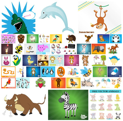 50 Free Cartoon Animal Vector Designs: A Menagerie of Creative Inspiration