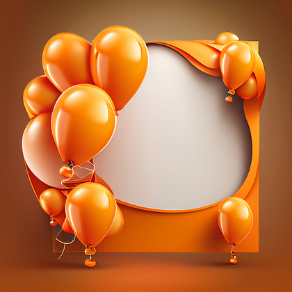 Orange Birthday Card Background Image