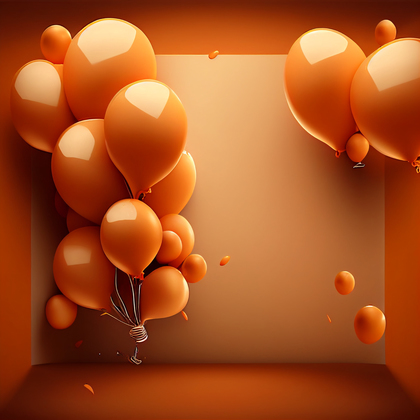 Orange Happy Birthday Card Background Image
