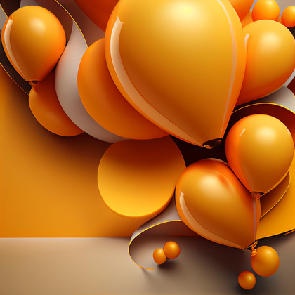 Orange Happy Birthday Background
