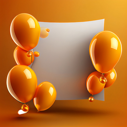 Orange Happy Birthday Background Image