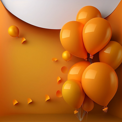 Orange Birthday Background