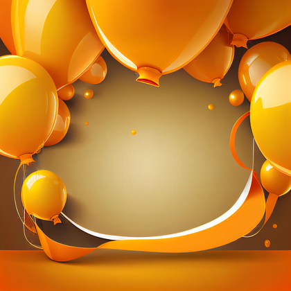 Orange Birthday Card Background