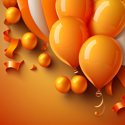 Orange Birthday Card Background