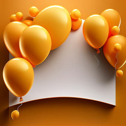 Orange Happy Birthday Card Background