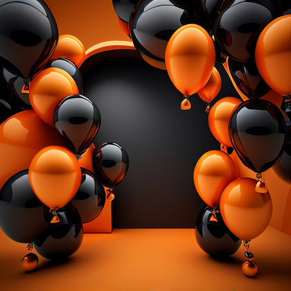 Orange and Black Birthday Background
