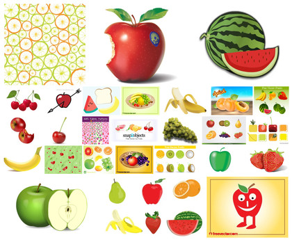 Fresh Bounty: Harvest 27 Free Vector Fruit Designs for Creative Bliss