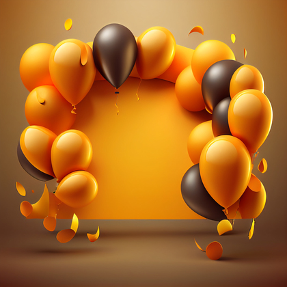 Orange and Black Happy Birthday Background