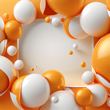 Orange and White Birthday Card Background Image