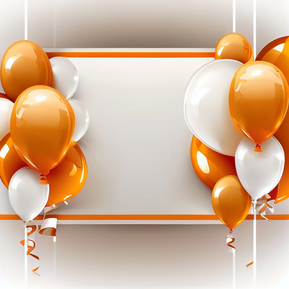 Orange and White Birthday Background Image