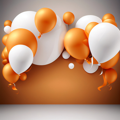Orange and White Happy Birthday Card Background