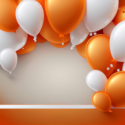 Orange and White Birthday Background