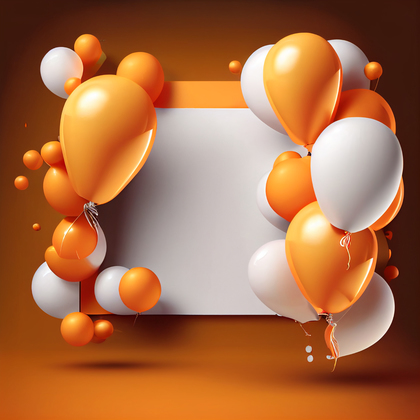 Orange and White Happy Birthday Background