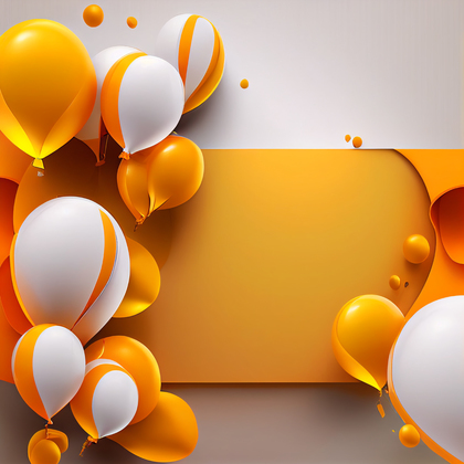 Orange and White Birthday Card Background