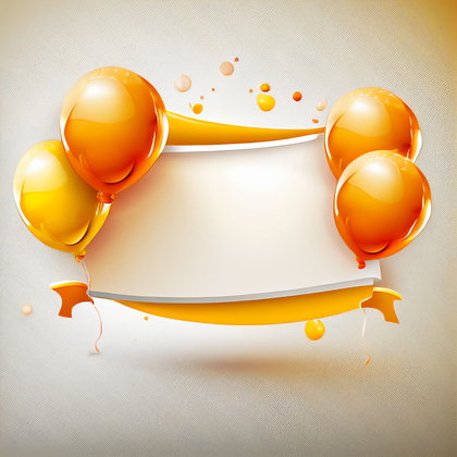 Orange and Yellow Happy Birthday Card Background Image